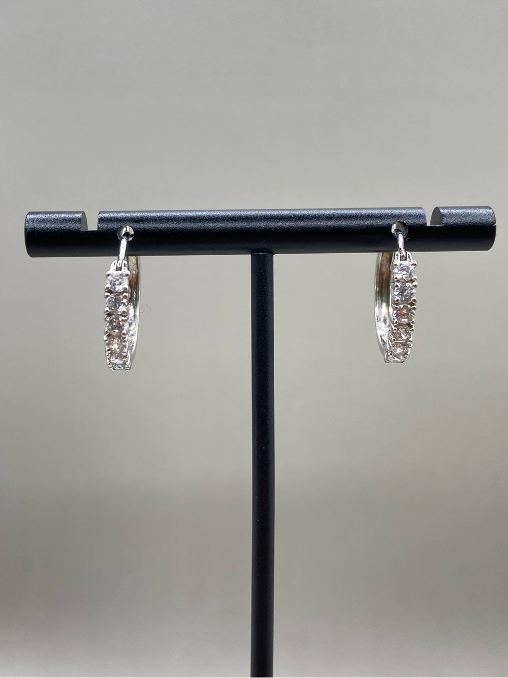 Sterling Silver SAI Cubic Zirconia Hoop Earrings